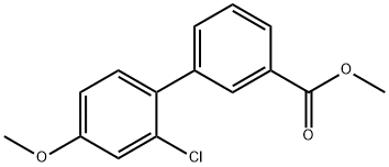 [1,1'-Biphenyl]-3-carboxylic acid, 2'-chloro-4'-methoxy-, methyl ester 结构式