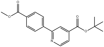 tert-Butyl 2-[4-(methoxycarbonyl)phenyl]pyridine-4-carboxylate 结构式