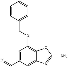 5-Benzoxazolecarboxaldehyde, 2-amino-7-(phenylmethoxy)-,1820666-48-5,结构式