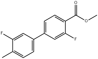 [1,1'-Biphenyl]-4-carboxylic acid, 3,3'-difluoro-4'-methyl-, methyl ester 结构式