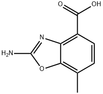 4-Benzoxazolecarboxylic acid, 2-amino-7-methyl- 结构式