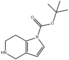 4,5,6,7-四氢-1H-吡咯[3,2-C]吡啶-1-羧酸叔丁酯 结构式