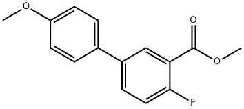 [1,1'-Biphenyl]-3-carboxylic acid, 4-fluoro-4'-methoxy-, methyl ester,1820704-35-5,结构式