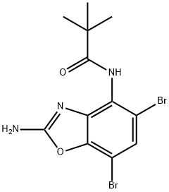Propanamide, N-(2-amino-5,7-dibromo-4-benzoxazolyl)-2,2-dimethyl-,1820704-83-3,结构式