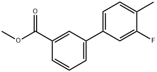 [1,1'-Biphenyl]-3-carboxylic acid, 3'-fluoro-4'-methyl-, methyl ester 结构式