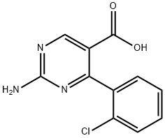 5-Pyrimidinecarboxylic acid, 2-amino-4-(2-chlorophenyl)- Struktur