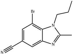 7-Bromo-2-methyl-1-propyl-1,3-benzodiazole-5-carbonitrile Structure
