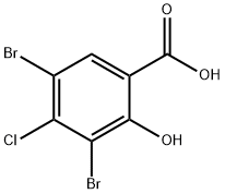 Benzoic acid, 3,5-dibromo-4-chloro-2-hydroxy- Structure