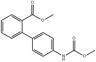[1,1'-Biphenyl]-2-carboxylic acid, 4'-[(methoxycarbonyl)amino]-, methyl ester 结构式
