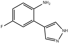 Benzenamine, 4-fluoro-2-(1H-pyrazol-4-yl)- 结构式