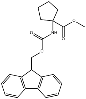 1-(((((9H-芴-9-基)甲氧基)羰基)氨基)环戊烷-1-羧酸甲酯 结构式