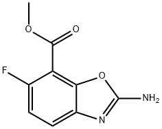 7-Benzoxazolecarboxylic acid, 2-amino-6-fluoro-, methyl ester 结构式