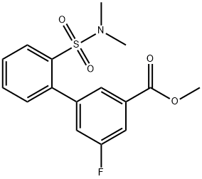 [1,1'-Biphenyl]-3-carboxylic acid, 2'-[(dimethylamino)sulfonyl]-5-fluoro-, methyl ester Structure