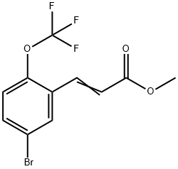 2-Propenoic acid, 3-[5-bromo-2-(trifluoromethoxy)phenyl]-, methyl ester 结构式