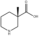 3-Piperidinecarboxylic acid, 3-methyl-, (3S)- 结构式