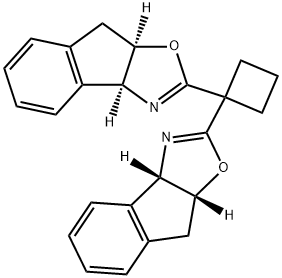 (3aS,3'aS,8aR,8'aR)-2,2'-Cyclobutylidenebis[3a,8a-dihydro-8H-indeno[1,2-d]oxazole] Structure
