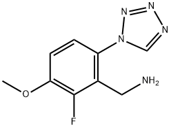 (2-fluoro-3-methoxy-6-(1H-tetrazol-1-yl)phenyl)methanamine Structure