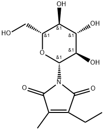 2-Ethyl-3-methylmaleimide N-β-D-glucopyranoside, 182228-46-2, 结构式