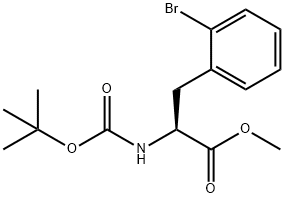 METHYL 3-(2-BROMOPHENYL)-2-{[(TERT-BUTOXY)CARBONYL]AMINO}PROPANOATE, 1822499-05-7, 结构式
