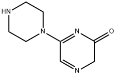 2(3H)-Pyrazinone, 6-(1-piperazinyl)- Struktur