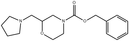 4-Morpholinecarboxylic acid, 2-(1-pyrrolidinylmethyl)-, phenylmethyl ester 结构式