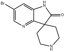 Spiro[piperidine-4,3′-[3H]pyrrolo[3,2-b]pyridin]-2′(1′H)-one, 6′-bromo- 结构式