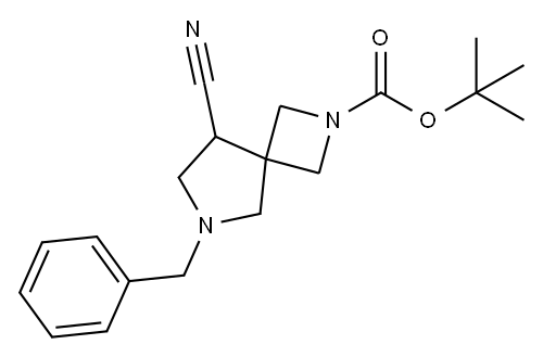 2-BOC-6-苄基-8-氰基-2,6-二氮杂螺[3.4]辛烷 结构式