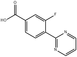Benzoic acid, 3-fluoro-4-(2-pyrimidinyl)- Structure