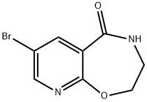 7-溴-3,4-二氢吡啶并[3,2-F][1,4]氧氮杂环庚烷-5(2H)-酮, 1823339-95-2, 结构式