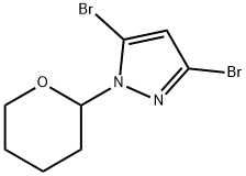 3,5-二溴-1-(四氢-2H-吡喃-2-基)-1H-吡唑 结构式