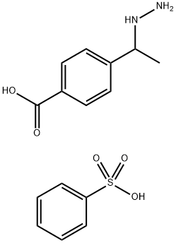 4-(1-hydrazinylethyl)benzoic acid coMpound with benzenesulfonic acid (1:1), 1823476-59-0, 结构式