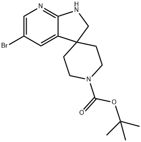 Spiro[piperidine-4,3′-[3H]pyrrolo[2,3-b]pyridine]-1-carboxylic acid, 5′-bromo-1′… 结构式