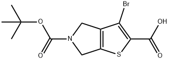 3-BROMO-5-[(TERT-BUTOXY)CARBONYL]-4H,5H,6H-THIENO[2,3-C]PYRROLE-2-CARBOXYLIC ACID 结构式