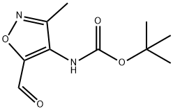 (5-Formyl-3-methyl-isoxazol-4-yl)-carbamic acid tert-butyl ester 结构式