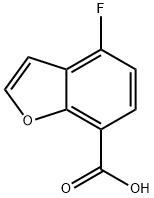 7-Benzofurancarboxylic acid, 4-fluoro- 结构式