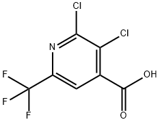 4-Pyridinecarboxylic acid, 2,3-dichloro-6-(trifluoromethyl)-,1824096-23-2,结构式