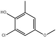 2-氯-4-甲氧基-6-甲基苯酚 结构式