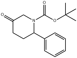 1-Piperidinecarboxylic acid, 5-oxo-2-phenyl-, 1,1-dimethylethyl ester Structure
