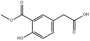 Benzeneacetic acid, 4-hydroxy-3-(methoxycarbonyl)- Struktur