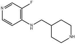 4-Pyridinamine, 3-fluoro-N-(4-piperidinylmethyl)- Structure