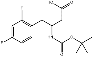 4-(2,4-difluorophenyl)-3-[(2-methylpropan-2-yl)oxycarbonylamino]butanoic acid Structure