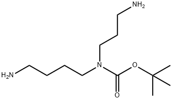 Carbamic acid, N-(4-aminobutyl)-N-(3-aminopropyl)-, 1,1-dimethylethyl ester Struktur