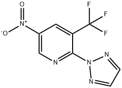 Pyridine, 5-nitro-2-(2H-1,2,3-triazol-2-yl)-3-(trifluoromethyl)- Structure