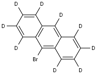9-溴蒽-D9, 183486-02-4, 结构式