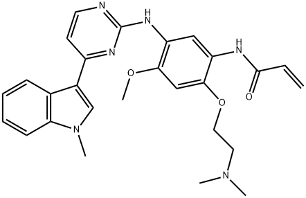 2-Propenamide, N-[2-[2-(dimethylamino)ethoxy]-4-methoxy-5-[[4-(1-methyl-1H-indol-3-yl)-2-pyrimidinyl]amino]phenyl]- Structure
