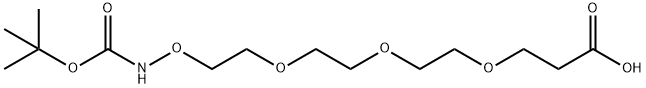 叔丁氧羰基羟胺-三乙二醇-丙酸,1835759-82-4,结构式