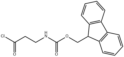 Carbamic acid, N-(3-chloro-3-oxopropyl)-, 9H-fluoren-9-ylmethyl ester 化学構造式