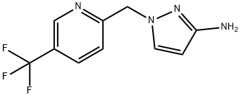 1H-Pyrazol-3-amine, 1-[[5-(trifluoromethyl)-2-pyridinyl]methyl]- Structure