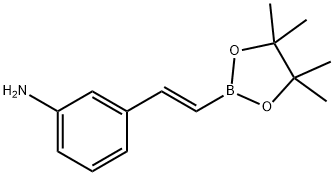(E)-3-(2-(4,4,5,5-四甲基-1,3,2-二氧硼杂环戊烷-2-基)乙烯基)苯胺, 1839033-28-1, 结构式