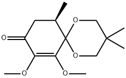 1,5-Dioxaspiro[5.5]undec-7-en-9-one, 7,8-dimethoxy-3,3,11-trimethyl-, (11R)- 结构式